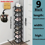 Kokkupandav Ruumikasutav Tolmukindel Vastupidav Jalan&otilde;uderiiul Kitsaste P&uuml;stiste Piludega., 9 sluoksnių batų lentyna su klijais nuo i&scaron;metimo