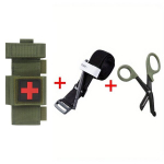 1tk 3-&uuml;hes Taktikaline EMT Komplekt, Molle Žgutt Hoidik Ristiga., Žalioji armija