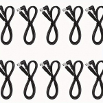 10TK DC Toitejuhe Kitarriefektide Pedaalidele: 5.5 x 2.1mm Pistmik, 24 AWG, 685mm Pikk, Sobib Elektrikitarridele