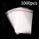 1000tk Isekleepuv Kott K&uuml;psiste Riiete L&auml;bipaistev Plastikkott, 11*17cm