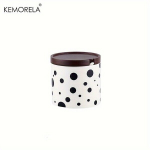 KEMORELA Keraamilised Maitseainepurkide Komplekt Bambusest Kaantega, B