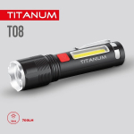 Taskulamp LED 700Lm, titaan, laetav, sisseehitatud aku Li-ion 18650 1500mAh