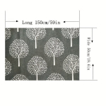 Puu Seeria, Tr&uuml;kitud Puuvill-linane Riie DIY &Otilde;mblemiseks., 50cmx150cm*3