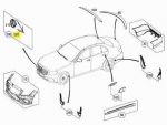 Mercedes-Benz W205 juhtmestik radiaatoriv&otilde;re koos t&auml;he ja valgustusega A2058204400 originaal A2058204400