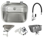 AQUA HEATING KAMBER/VALAMU PESURUUM/AED/GARAAŽ ROOSTEVABA TERAS SATIIN/MATT/HARJATUD 55x45x21cm + VEEKRAAN FLEX