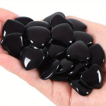 1/8/20/50 Tk Looduslik Kristall Must Obsidaan S&uuml;da Armastus Graveeritud Murekivi Chakra Reiki Tasakaalustamine, 20 vnt