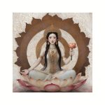 Valge Tara Buddha &Otilde;petuse ja Meditatsiooni Tuba Plakat