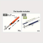 1tk Teleskoop Magnetkorjepulk, Tugev Magnetiline Korjepulk., 1vnt Orange 8 Lbs*2+1vnt Blue Style 8 Lbs*2