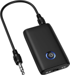 Bluetooth 5.0 saatja vastuv&otilde;tja, 2-in-1 Aux Bluetooth-adapter auto jaoks, kaasaskantav juhtmevaba Bluetooth-heliadapter teleri jaoks arvuti k&otilde;rvaklapid k&otilde;larid stereos&uuml;steemid