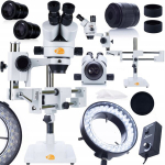 Mikroskoop Rosfix Jupiter Pro MSJP-T-SDMS1 &ndash; Trinokulaarne pea, Zoom 7&ndash;45x, LED Valgusti 56x