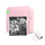 Kaasaskantav Mini Termoprinter - Monokroomne, USB Laetav, Juhtmevaba Tekstile, Fotodele & Siltidele. , Rožinė