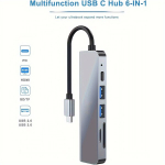 Type-C Adapter Komplekt 6-in-1 USB-C Hubiga 4K, 87W.