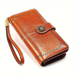 Naiste rahakott suur mahutavus ehtne nahk clutch., Ruda 1