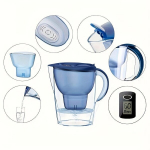 1tk, BPA Vaba Leeliseline Veefilter Kann - Puhasta Kloor, Fluoriid, Rasked Metallid, L&otilde;hn & Halb Maitse 3.5 Liitris!