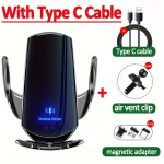 Telefonihoidja Tarkvara Auto Telefonihoidik, Juhtmevaba Laadimine, Anduriga., Juoda