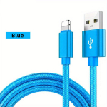 &Uuml;lipikk Kiire Laadimiskaabel USB Andmes&uuml;nkroonimiskaabel IPhone Jaoks Laadija Kaabel IPadile., Mėlyna