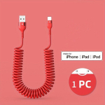 MFi Sertifitseeritud Kevadine USB Kaabel iPhone jaoks., Raudona-AL
