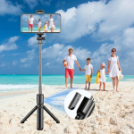 4-&uuml;hes Teleskoop Selfipulk Eemaldatava Juhtmevaba Kaugjuhtimispuldiga.