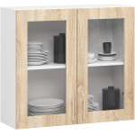 K&ouml;&ouml;gikapp Akord Lima W80 H720, pruun/valge