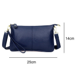 Naiste ehtekomplektid, ehtsast nahast Crossbody kott: moodne mitmek&uuml;lgne &uuml;hekordne &otilde;lakott naistele, safiirsinine