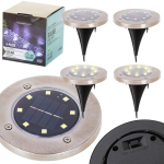 Solar Ground Garden Overhead Light 8LED 4 tk. soe valge