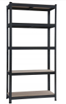 Metallist lao riiul 150x75x30 5 riiulit x 150kg must