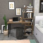 Kirjutuslaud ja riiul Kalune Design Vina 322RTC1316, pruun