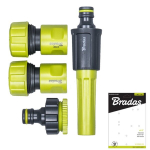 4-osaline komplekt kastmisvoolikutele 3/4" Bradas LIME LINE