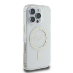 Guess GUHMP16LHFGERET iPhone 16 Pro 6.3" przeźroczysty|transparent hardcase IML Glitter Circle MagSafe