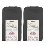 Bradley kummiga voodilina, 160 x 200 x 25 cm, tekstiilist kotis, antratsiit, 2 t&uuml;kki