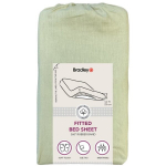 Bradley voodilina kummiga, 180 x 200 x 25 cm, tekstiilist kotis, tuhkroheline