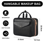 Meigipintslid ja tarvikud, PU kosmeetikakott | Reisimine ja ladustamine | Sobib igap&auml;evaeluks | Must, must