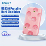 USB pulk EAGET 500GB V&auml;line Kett USB 3.0 S&uuml;learvutitele Nutitelefonidele PC MAC TV-le., Persikų rožinė