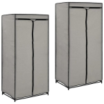 vidaXL riidekapid 2 tk, hall, 75 x 50 x 160 cm