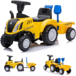 Pedaltraktor koos haagisega lastele New Holland kollane Sun Baby