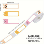 Marklife Veekindlad V&auml;rvilised Termokleebised - L&auml;bipaistvad, M&auml;ngulised Identifikatsioonisildid Lastele, 1.19cm X 3.99cm Rull., 12*40-150 gyv