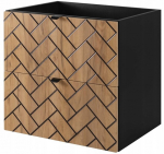 Vannitoakapp, seinakinnitusega, kuldne Craft tamm TREND, 60 x 46 x 57 cm