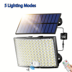1/2 komplekti, P&auml;ikeseenergia 268 LED/5 Režiimid Liikumisanduriga Valgus, 5.0 m Kaabel, Kaugjuhtimine., 1 vnt