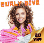 CURLY DIVA - paelad juuste lokkimiseks, komplekt (20 tk. 55 cm pikkused paelad + konks))