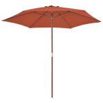 vidaXL p&auml;ikesevari puidust postiga 270 cm, terrakota