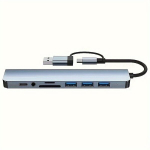 USB-jaotur 8-&uuml;hes USB C jaotur kaardilugejaga.
