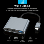 USB-C-HDTV adapter 100W PD ja USB 3.0 jaoks.