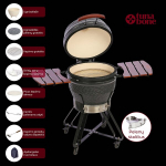 Keraamiline grill TunaBone Kamado Pro M, 56 cm, hall