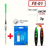Kalastustark LED Elektrooniline Ujuv Komplekt 1tk Nutikas Ujuv+1 Komplekt Laadija Helendus 3g/5g/7g/10g/13g Hammustus Konks V&auml;rvimuutus. , FE-01DS rinkinys