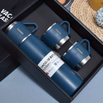 Roostevabast Terasest Termoseseade 2 Tassiga - 500ml Soojus- ja K&uuml;lmajookideks, Mėlynas rinkinys
