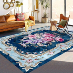 Persia stiilis lilleline vaip romantilise roosiga., 47,24 * 62,99 colio / 120 * 160 cm