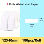 2rulli Phomemo kleepetiketid D30 termoprinterile, 15mmX30mm , 2Rintiniai 12*40*180 balti