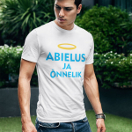 T-s&auml;rk "Abielus ja &otilde;nnelik (oreooliga)", Sinine 68882/3-7123-4004
