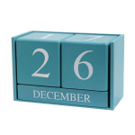 3D Vintage puidust kalender sinine