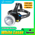 HEDELL Laetav Pealamp, 4200mAh Liitiumaku, 30W LED Valge Laser.